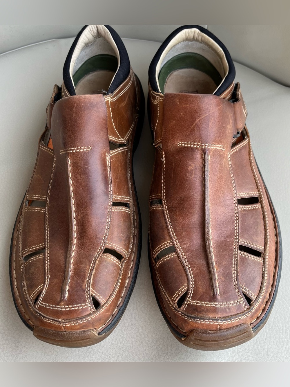 Timberland Altamont Brown Leather Fisherman Sandals 79092 Men's 11M